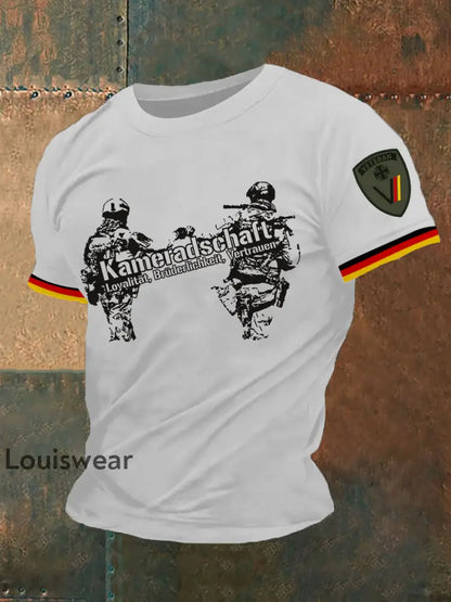 Herren Kameradschaft Deutscher Veteran Short Seeves T-Shirt Weiß / S