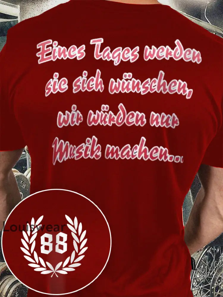 Herren-Kurz ärmel iges T-Shirt Rot / S