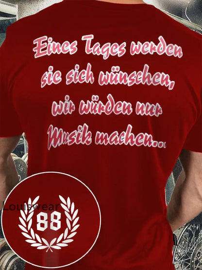 Herren-Kurz ärmel iges T-Shirt Rot / S