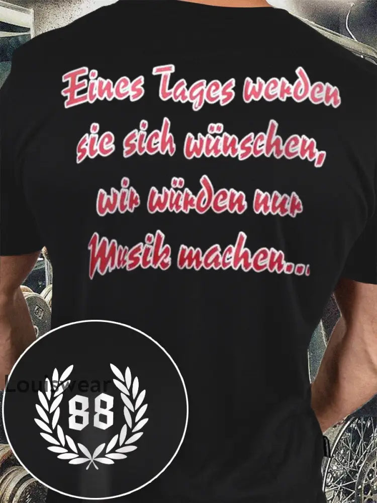 Herren-Kurz ärmel iges T-Shirt Schwarz / S