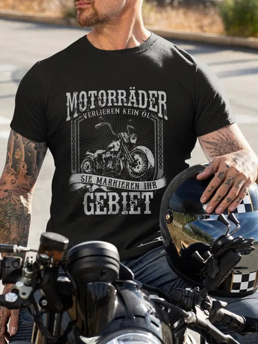 Herren Motor räder markieren ihr Gelände bedrucktes Kurzarm-T-Shirt Schwarz / S