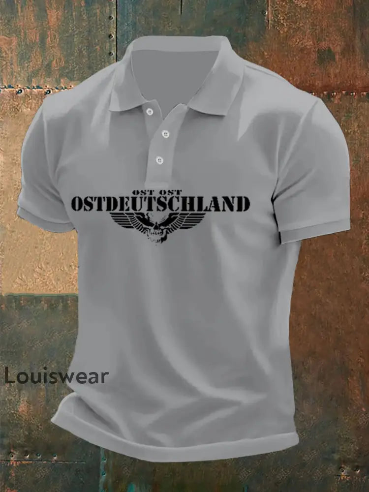 Herren Ostdeutschland - Skull Wing Drei-Knopf-Tweed-Oberteil Hellgrau / S