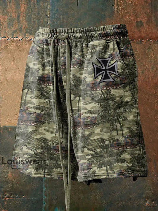 Herren Schützen panzer Marder Print Shorts als bild / S