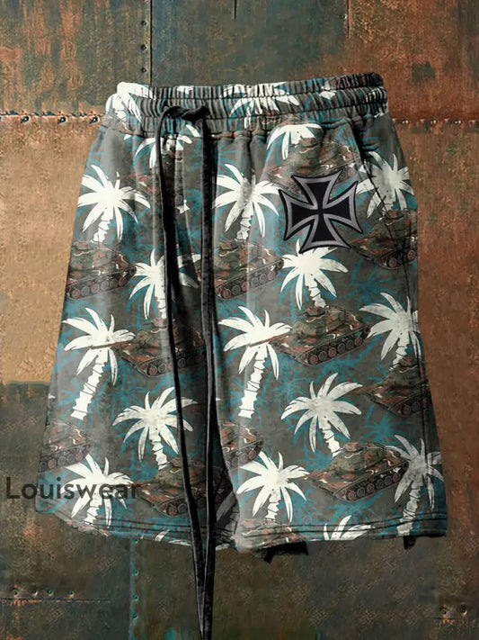 Herren Schützen panzer Marder Print Shorts als bild / S