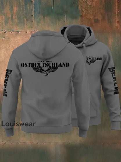 Herren-Sweatshirt mit Kapuze Ost deutschland Grau / S