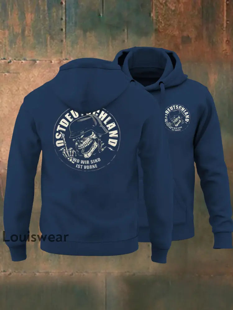 Herren-Sweatshirt mit Kapuze Ost deutschland Marineblau / S