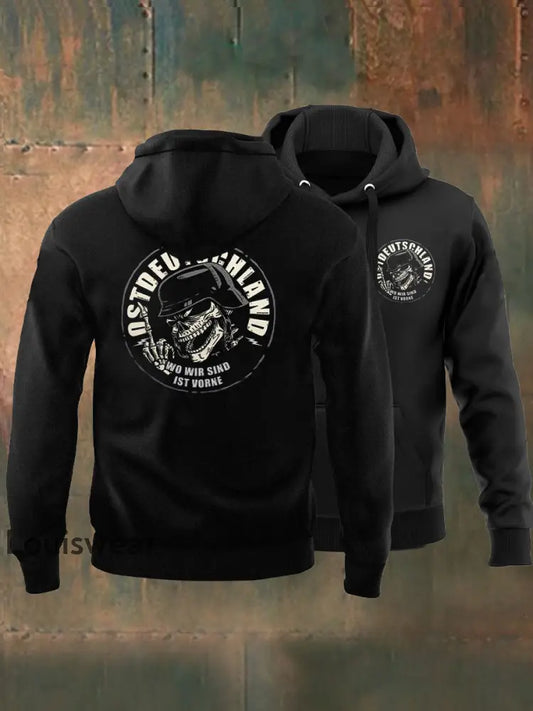 Herren-Sweatshirt mit Kapuze Ost deutschland Schwarz / S