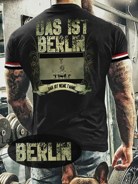 Herren T-Shirt Meine Fahne Berlin Schwarz / S