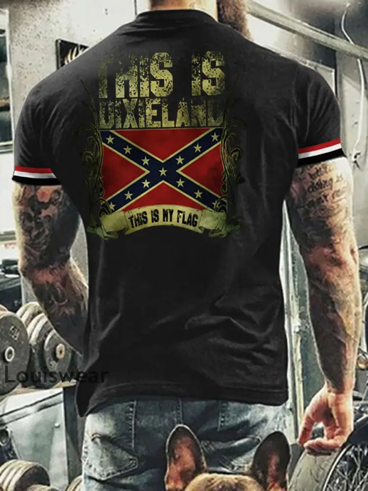 Herren T-Shirt Meine Fahne Dixie land Süd staaten