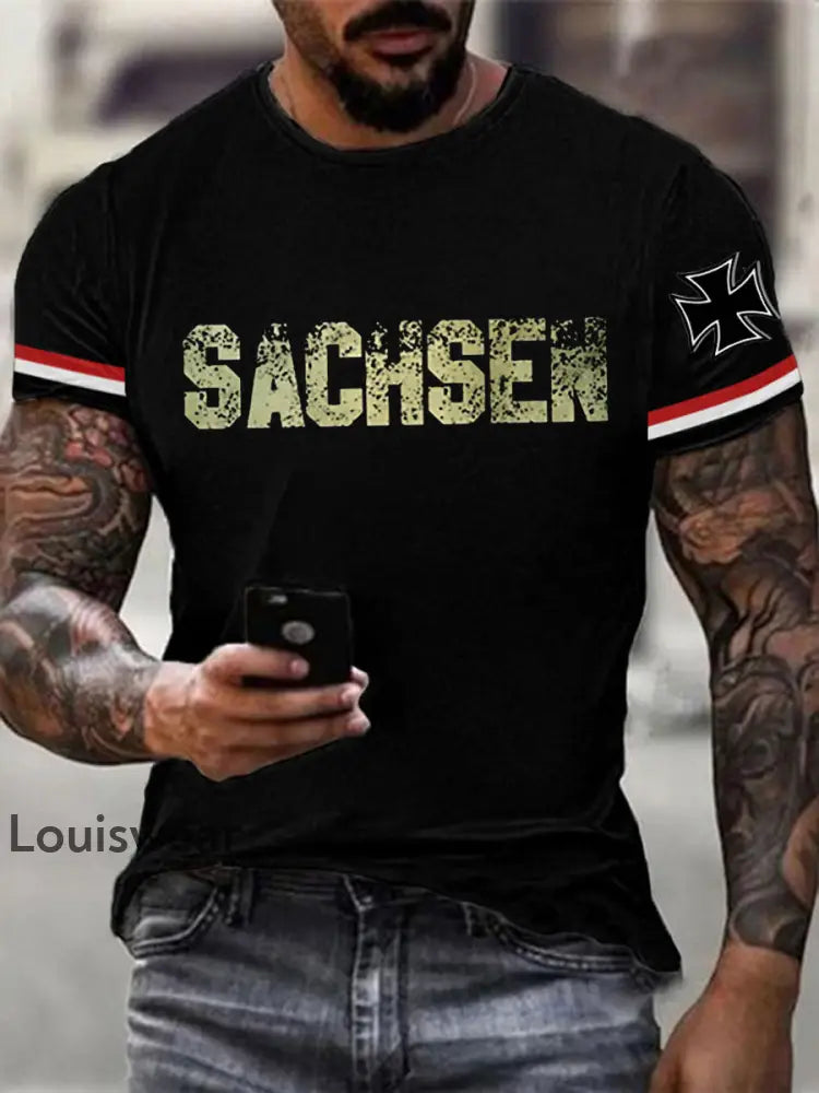 Herren T-Shirt Meine Fahne Sachsen
