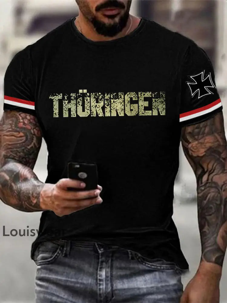 Herren T-Shirt Meine Fahne Thü ringen