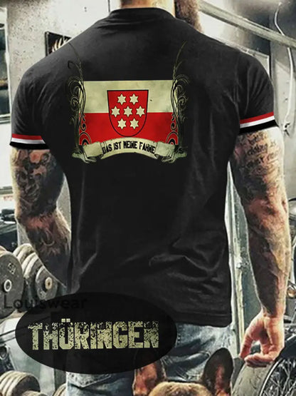 Herren T-Shirt Meine Fahne Thü ringen Schwarz / S