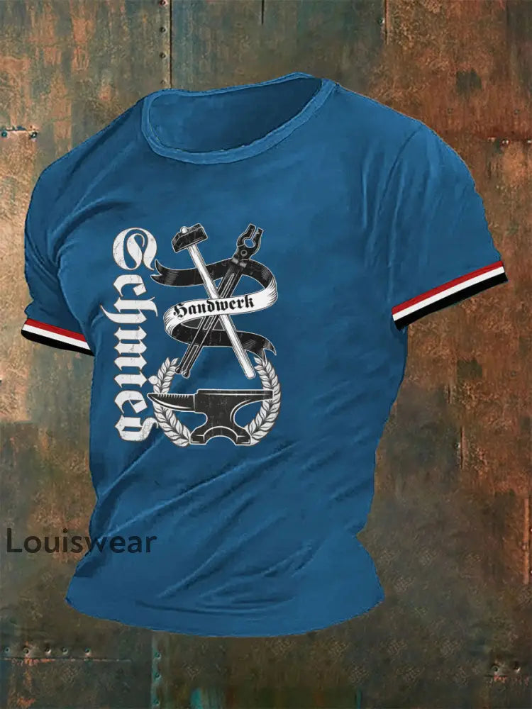 Herren-T-Shirt Schmied Blau / S