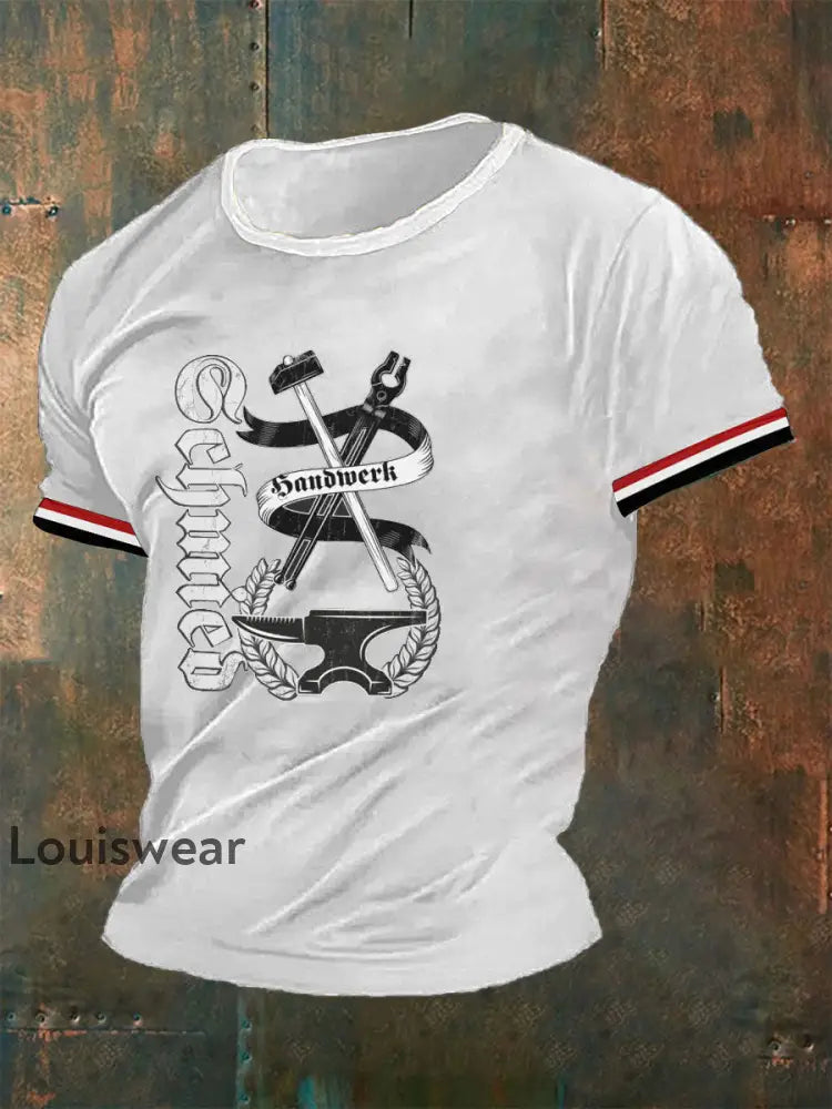 Herren-T-Shirt Schmied Weiß / S