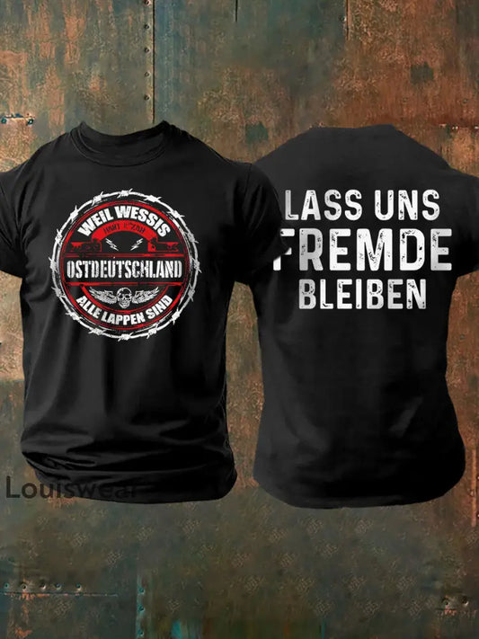 Herren-T-Shirt Weil Wessis alle Lappen sind Ostdeutscher Schwarz / S