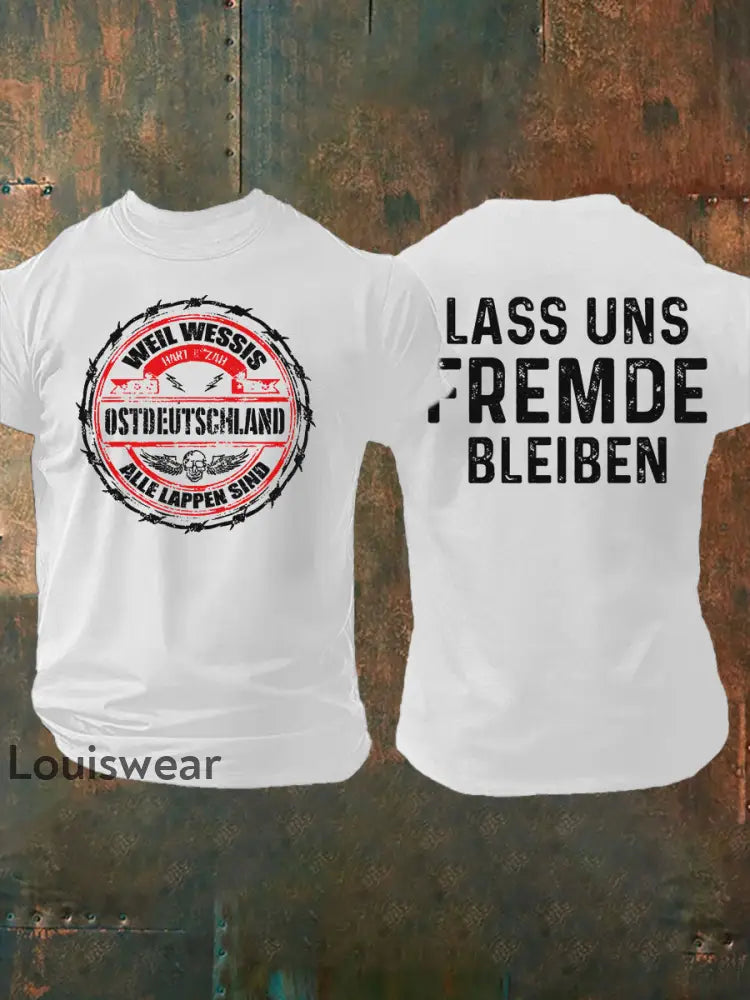 Herren-T-Shirt Weil Wessis alle Lappen sind Ostdeutscher Weiß / S