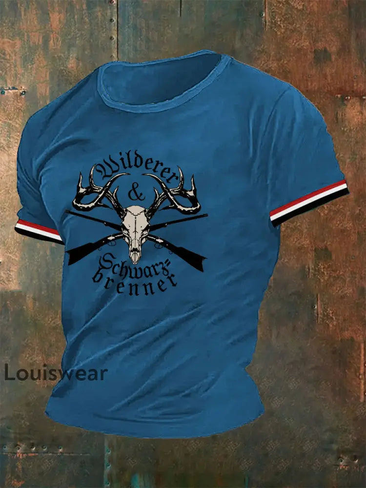 Herren-T-Shirt Wilderer Schwarz brenner Blau / S