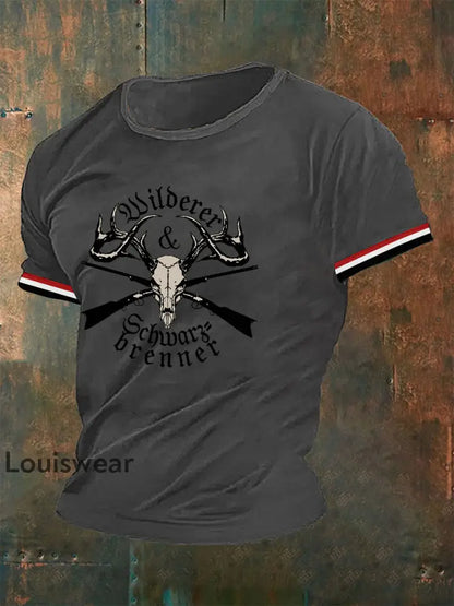 Herren-T-Shirt Wilderer Schwarz brenner Grau / S