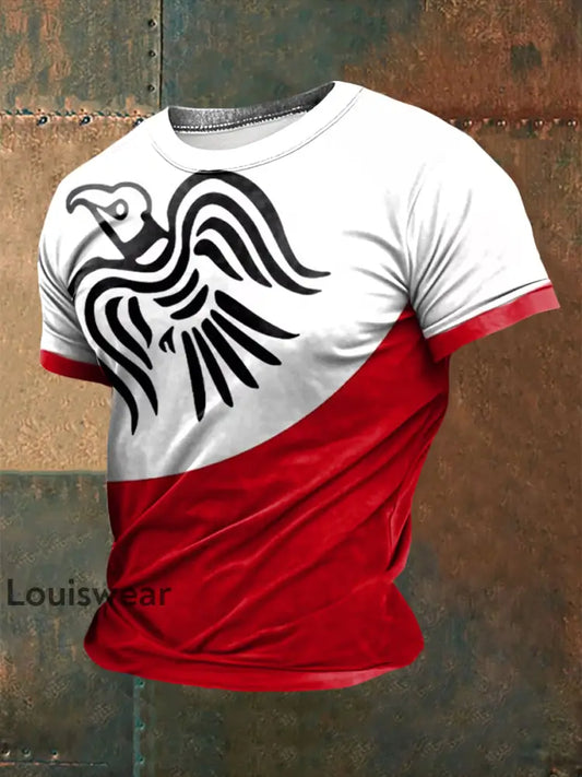 Herren Viking Raven Flagge Bedruckt Kurzarm T-Shirt als bild / S