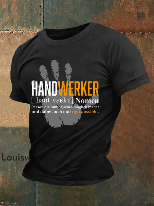 Kurzärmliges Herren-T-Shirt Schwarz / S