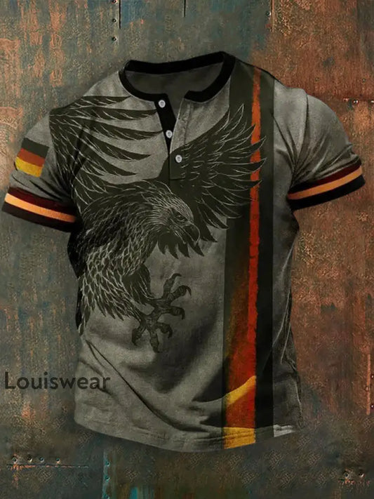 Kurzarm-Polos hirt für Männer Deutschland Design Armee grün / S