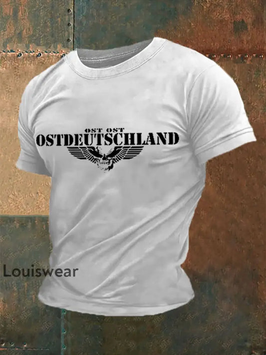 Kurzarm-T-Shirt für Männer mit Totenflügel-Druck Weiß / S