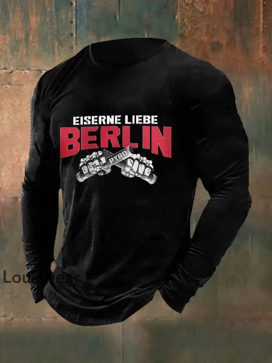 Langarm-T-Shirt für Herren Eiserne Liebe Berlin Schwarz / S