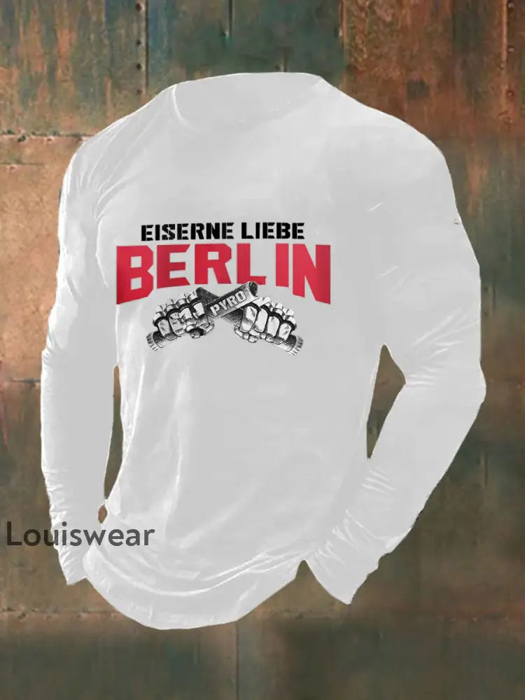 Langarm-T-Shirt für Herren Eiserne Liebe Berlin Weiß / S