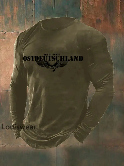Langarm-T-Shirt für Herren mit Totenflügel Armee grün / S
