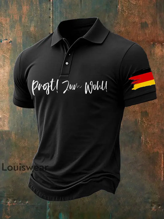 Lustiges Polos hirt der Männer Schwarz / S