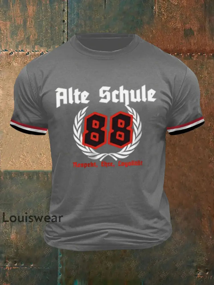 Männer Alte Schule T-Shirt mit kurzen Ärmeln Grau / S