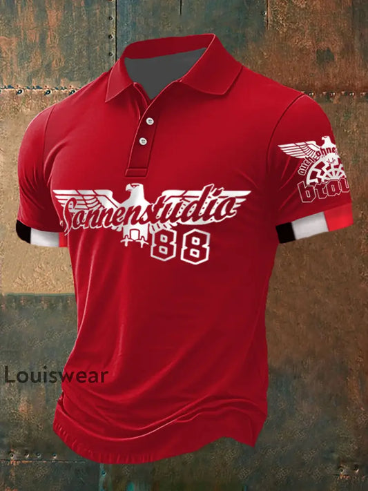 Männer Auch ohne Sonne Braun 88 Kurzarm Polo-Shirt Rot / S