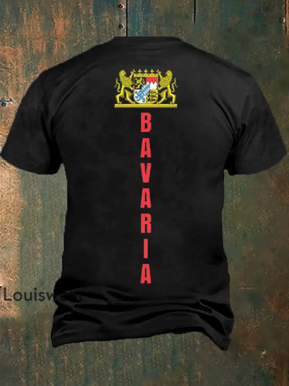 Männer Bavaria bedrucktes Kurzarm-T-Shirt