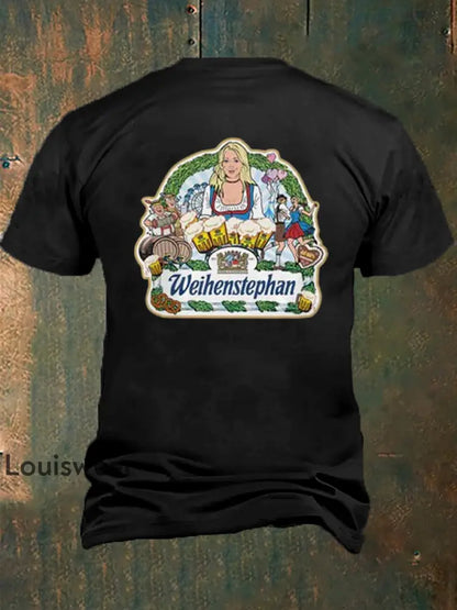 Männer Bavaria bedrucktes Kurzarm-T-Shirt