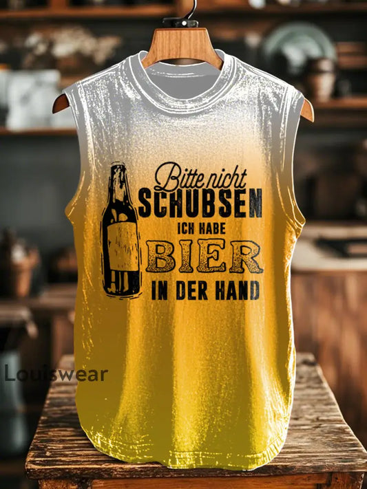 Männer Bitte nicht schubsen ich habe bier in der hand Weste als bild / S