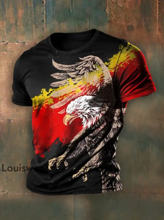 Männer Deutschland Grafik gedruckt Kurzarm T-Shirt Schwarz / S