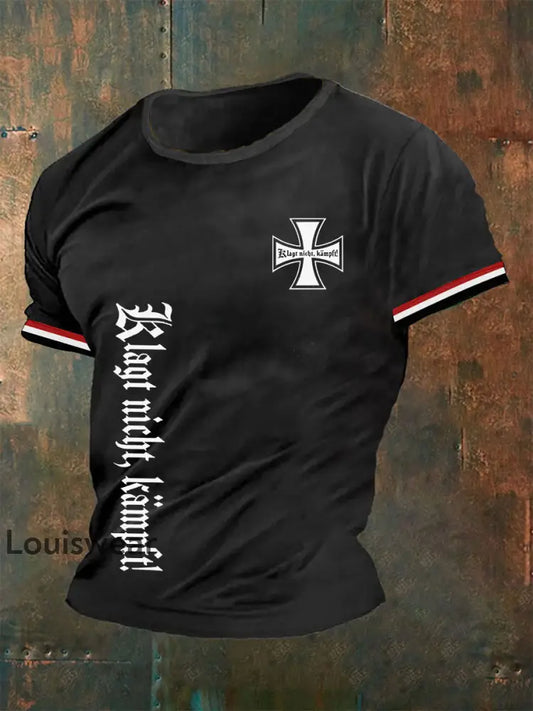 Männer Deutschland Klagt nicht kämpft T-Shirt Schwarz / S