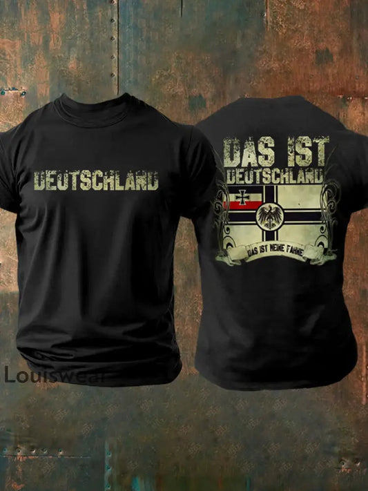 Männer Deutschland Reichs krieg flagge Das ist mein Fahne Muskels hirt Tshirt Schwarz / S