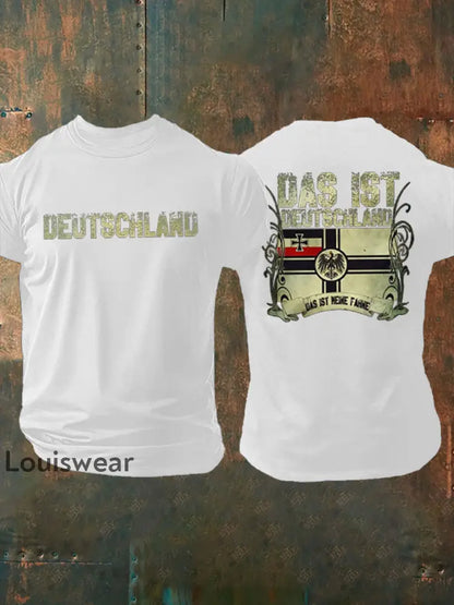 Männer Deutschland Reichs krieg flagge Das ist mein Fahne Muskels hirt Tshirt Weiß / S