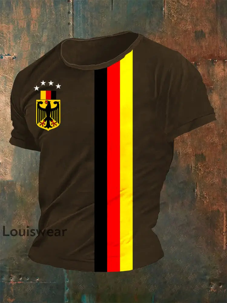 Männer Deutschland T-Shirt mit kurzen Ärmeln Braun / S