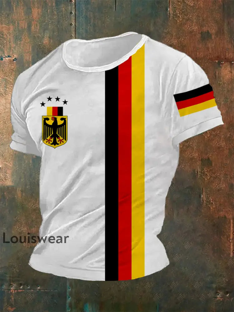 Männer Deutschland T-Shirt mit kurzen Ärmeln Weiß / S
