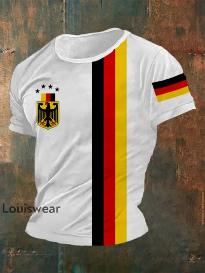Männer Deutschland T-Shirt mit kurzen Ärmeln Weiß / S