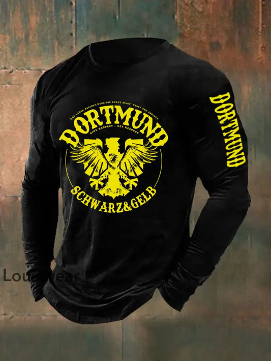 Männer Dortmund Langarm T-Shirt Schwarz / S