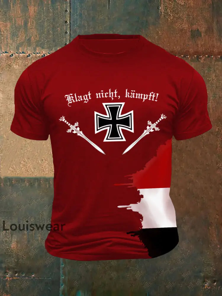 Männer Klagt nicht kurzärmliges T-Shirt mit kurzen Ärmeln Rot / S