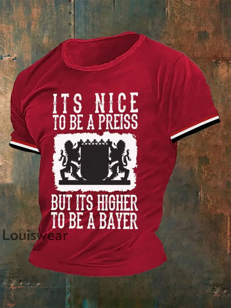Männer sind höher um ein Bayer-T-Shirt zu sein Rot / S