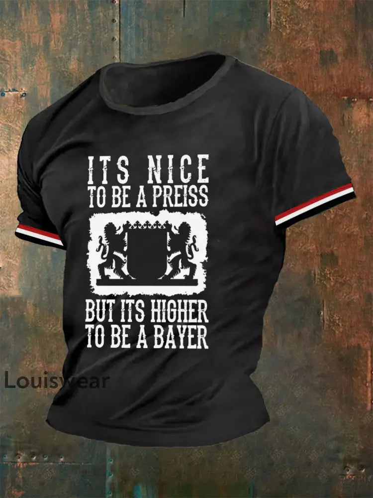 Männer sind höher um ein Bayer-T-Shirt zu sein Schwarz / S