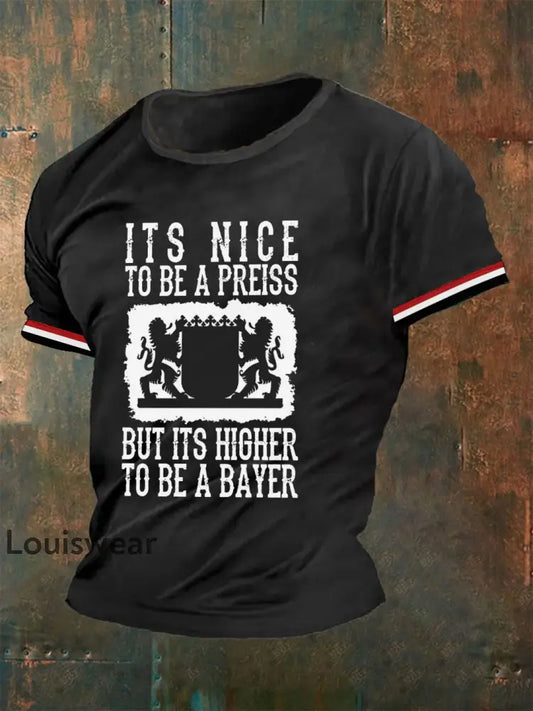 Männer sind höher um ein Bayer-T-Shirt zu sein Schwarz / S