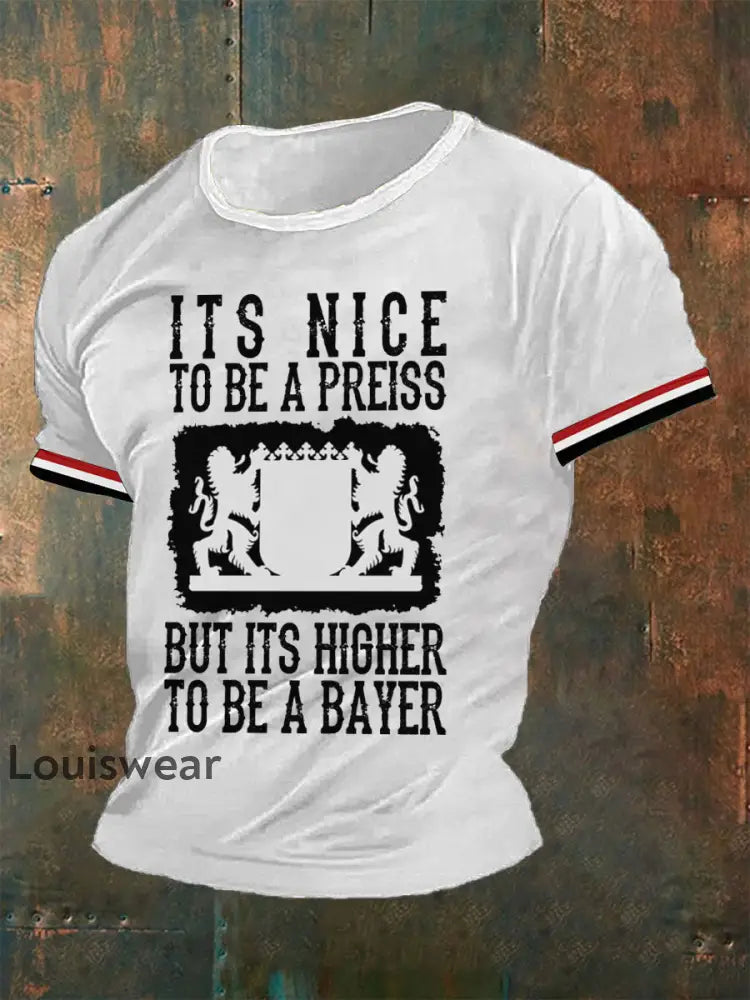 Männer sind höher um ein Bayer-T-Shirt zu sein Weiß / S
