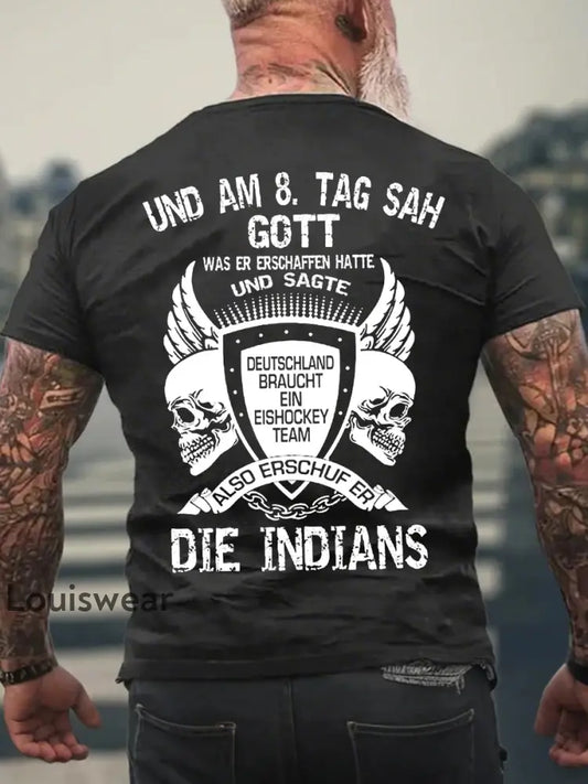 Männer Und Am 8. Tag Sah Gott Was Erschaffen Hatte Und Sage Die Deutschland Braucht Kurzarm-T-Shirt Schwarz / S
