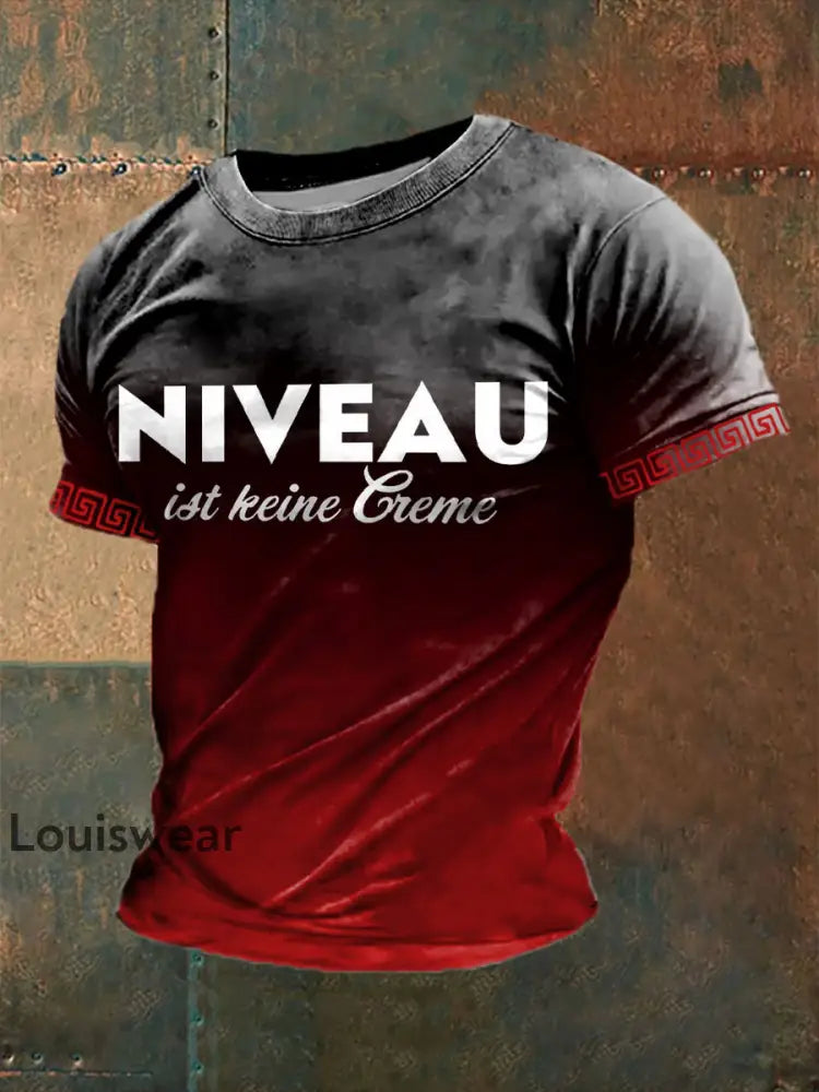 NiVEAU bedrucktes Kurzarm-T-Shirt für Männer als bild / S